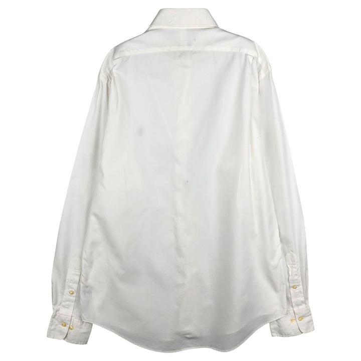 Ralph Lauren POLO by Ralph Lauren REGENT CUSTOM FIT long-sleeved cotton shirt, men's size M cotton white type Vintage Second Hand