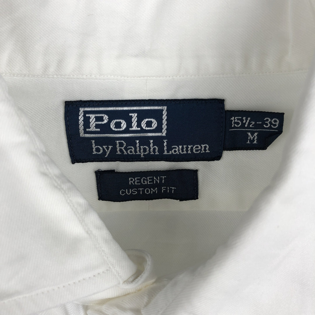 Ralph Lauren POLO by Ralph Lauren REGENT CUSTOM FIT long-sleeved cotton shirt, men's size M cotton white type Vintage Second Hand