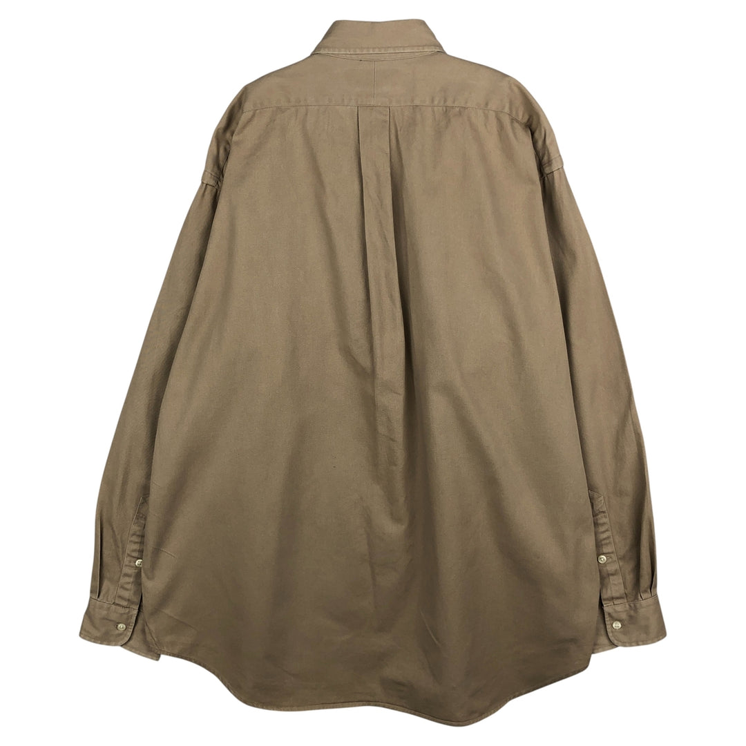 Ralph Lauren BLAKE long sleeve button down shirt, men's XL size cotton Beige type Vintage Second Hand