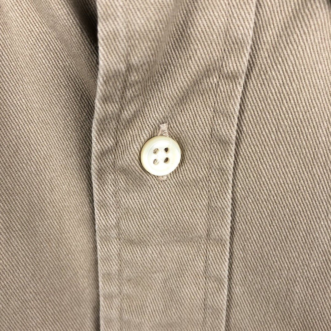 Ralph Lauren BLAKE long sleeve button down shirt, men's XL size cotton Beige type Vintage Second Hand