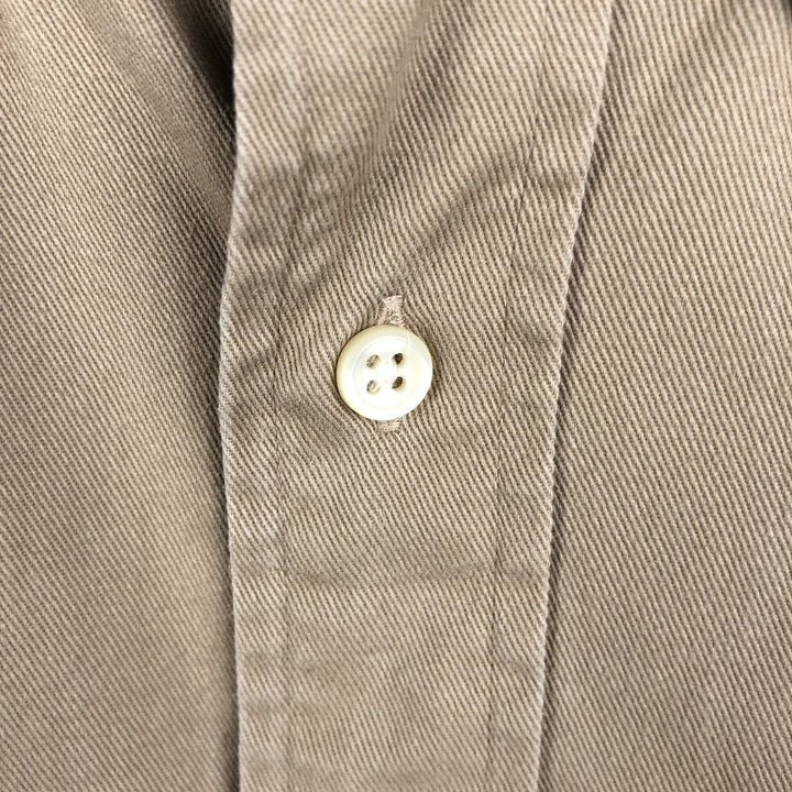 Ralph Lauren BLAKE long sleeve button down shirt, men's XL size cotton Beige type Vintage Second Hand