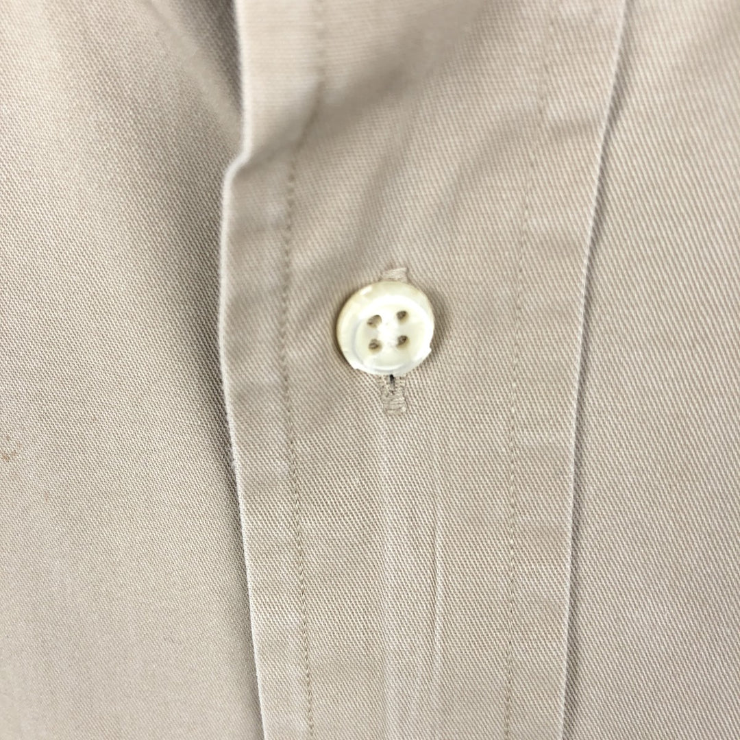 Ralph Lauren BLAKE long sleeve button down shirt, men's XL size cotton Beige type Vintage Second Hand