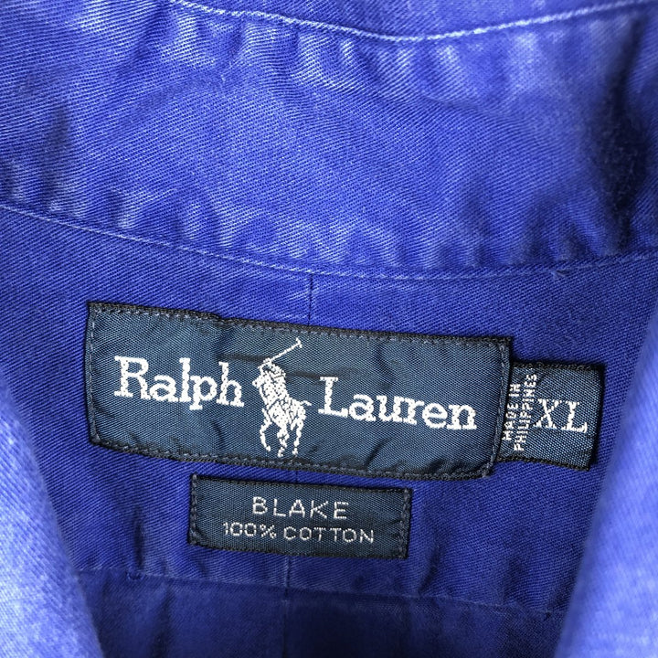 Ralph Lauren BLAKE long sleeve button down shirt, men's XL size cotton blue type Vintage Second Hand