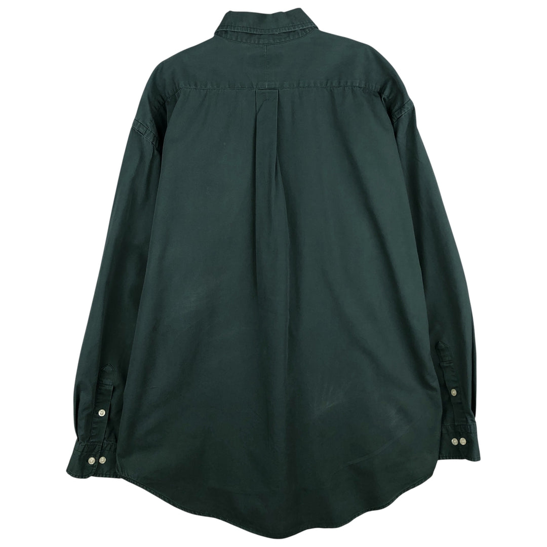 Ralph Lauren BLAKE long sleeve button down shirt, men's XL size cotton green type Vintage Second Hand