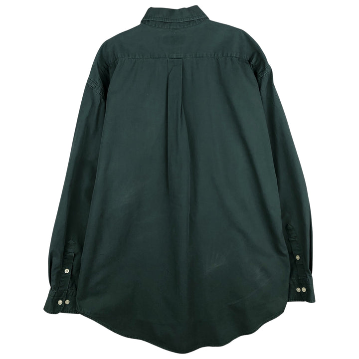 Ralph Lauren BLAKE long sleeve button down shirt, men's XL size cotton green type Vintage Second Hand