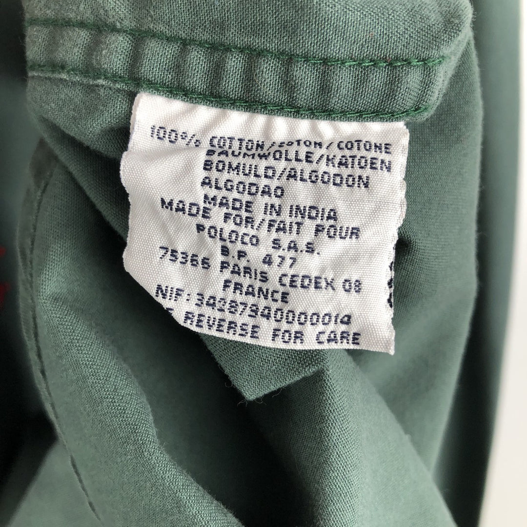 Ralph Lauren BLAKE long sleeve button down shirt, men's XL size cotton green type Vintage Second Hand