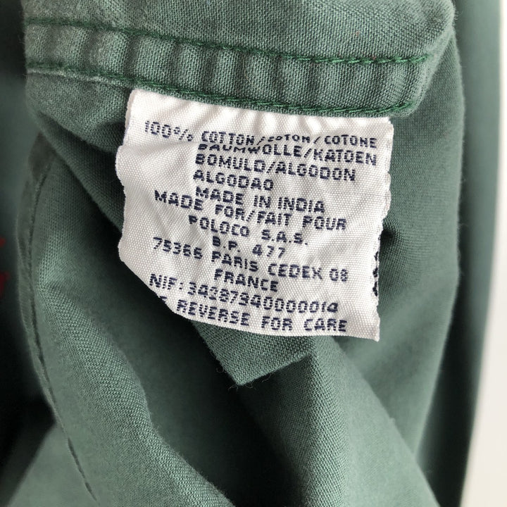 Ralph Lauren BLAKE long sleeve button down shirt, men's XL size cotton green type Vintage Second Hand