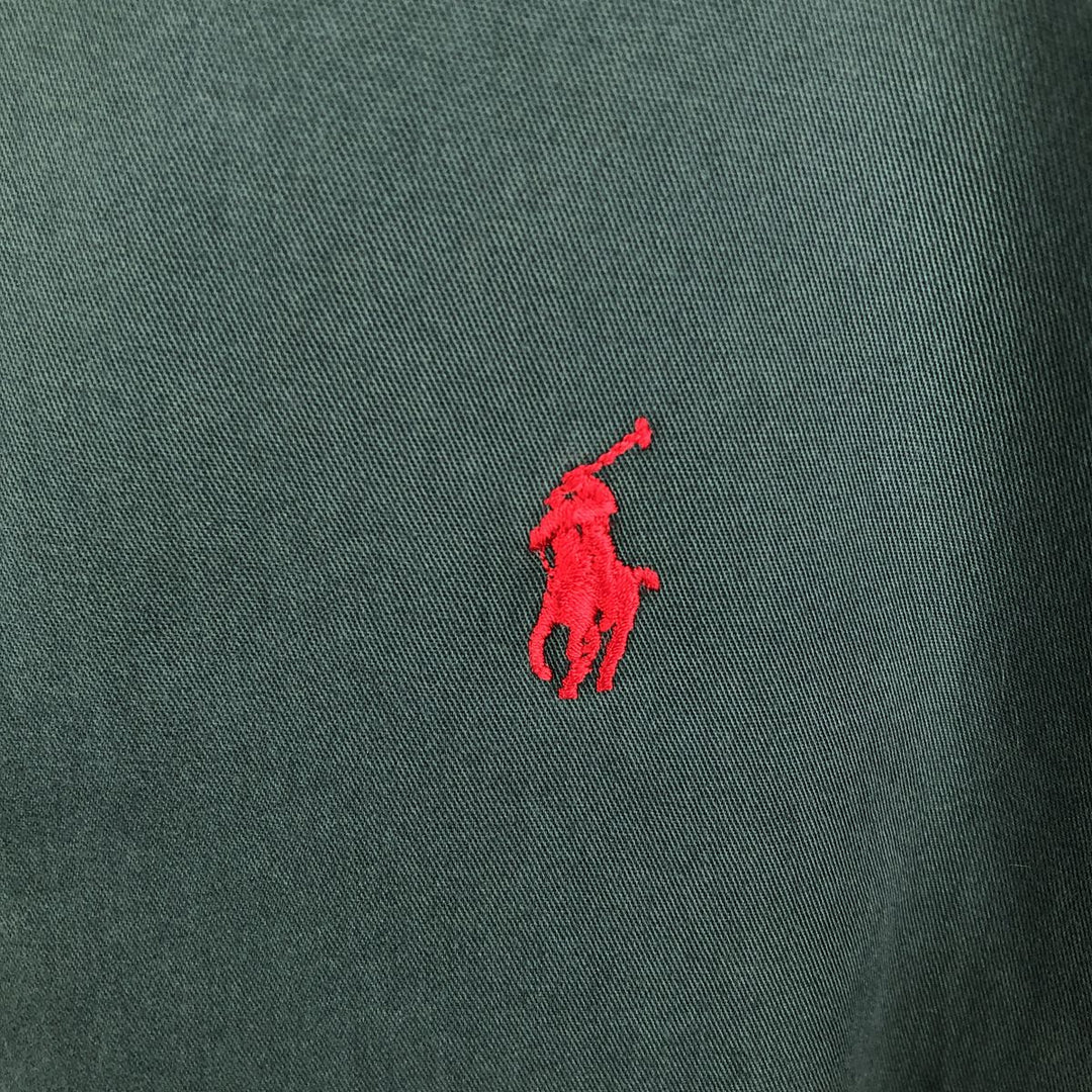 Ralph Lauren BLAKE long sleeve button down shirt, men's XL size cotton green type Vintage Second Hand