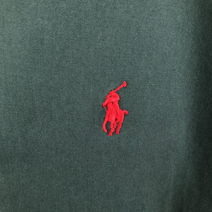 Ralph Lauren BLAKE long sleeve button down shirt, men's XL size cotton green type Vintage Second Hand