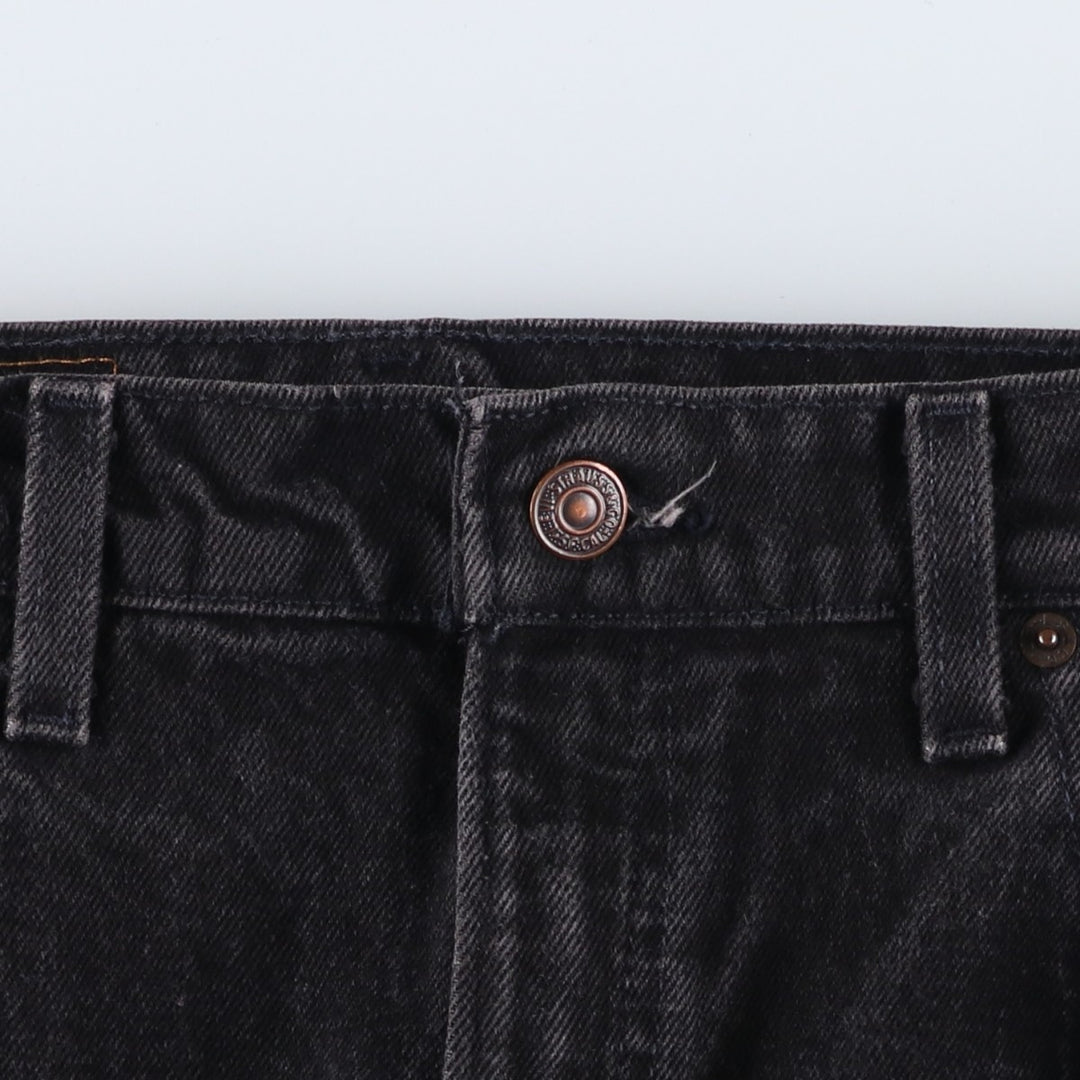90'S Levi's 555 Relaxed Fit Straight Leg Tapered Black Denim Pants, Made in the USA, Men's Size 34 (Vintage) cotton black type Vintage Second Hand