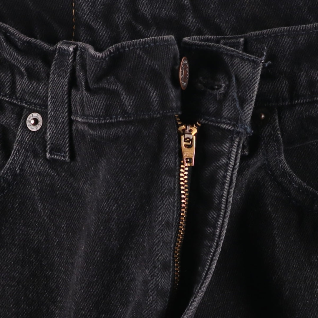 90'S Levi's 555 Relaxed Fit Straight Leg Tapered Black Denim Pants, Made in the USA, Men's Size 34 (Vintage) cotton black type Vintage Second Hand