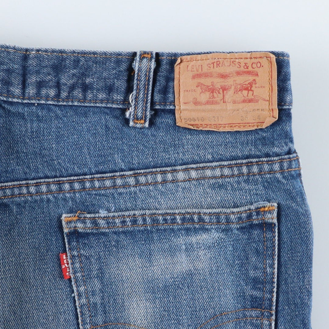 Vintage 1980'S Levi's 50518-0217 Straight-leg Denim Pants, Made in Canada, Men's Size 34 (approx.) cotton blue type Vintage Second Hand