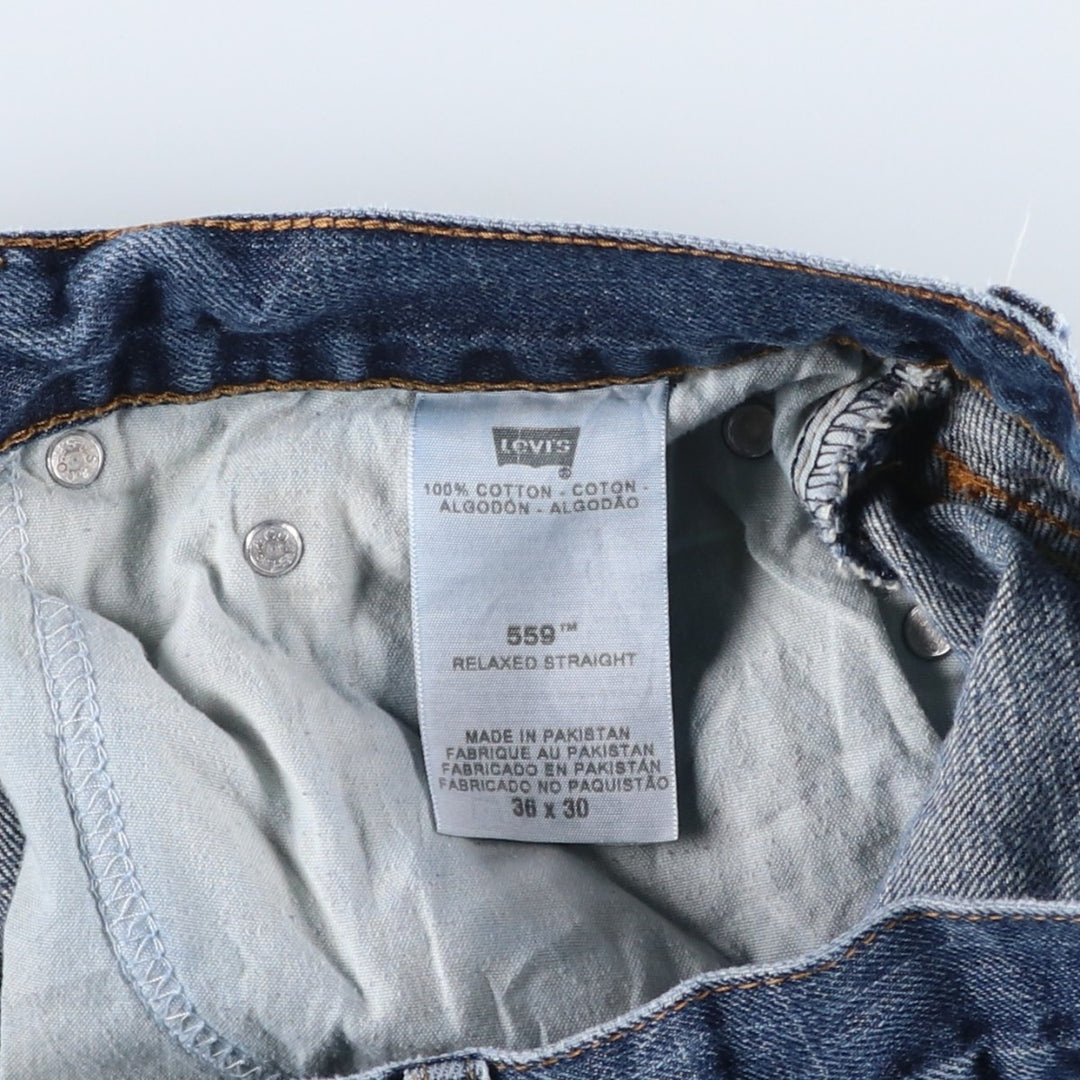 Levi's 559 RELAXED STRAIGHT straight denim pants for men, equivalent to w35 cotton blue type Vintage Second Hand