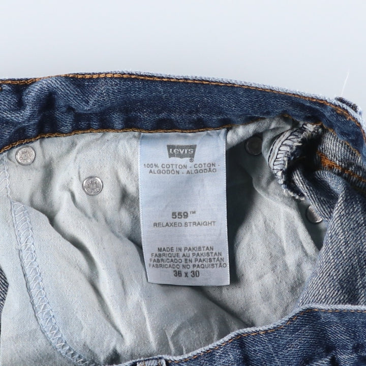 Levi's 559 RELAXED STRAIGHT straight denim pants for men, equivalent to w35 cotton blue type Vintage Second Hand