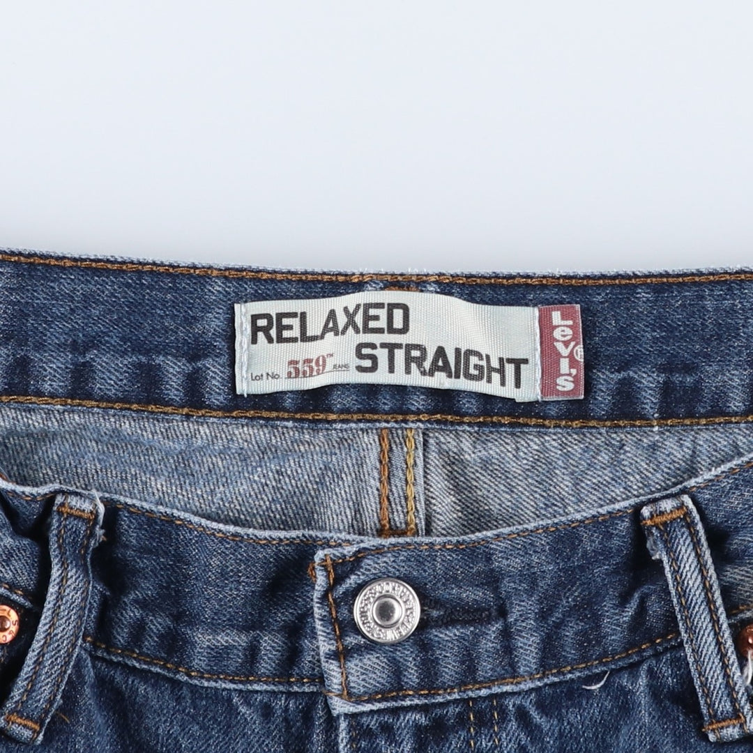 Levi's 559 RELAXED STRAIGHT straight denim pants for men, equivalent to w35 cotton blue type Vintage Second Hand