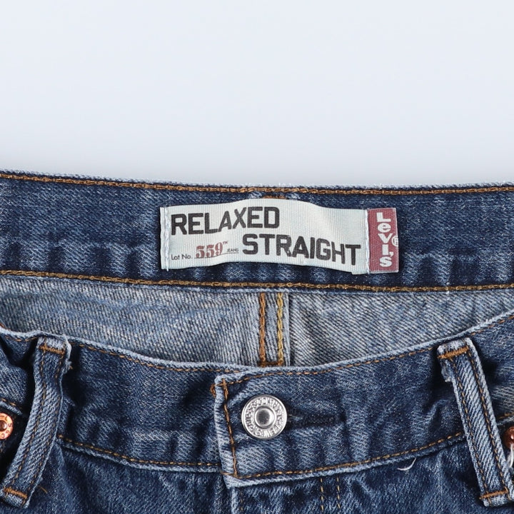 Levi's 559 RELAXED STRAIGHT straight denim pants for men, equivalent to w35 cotton blue type Vintage Second Hand
