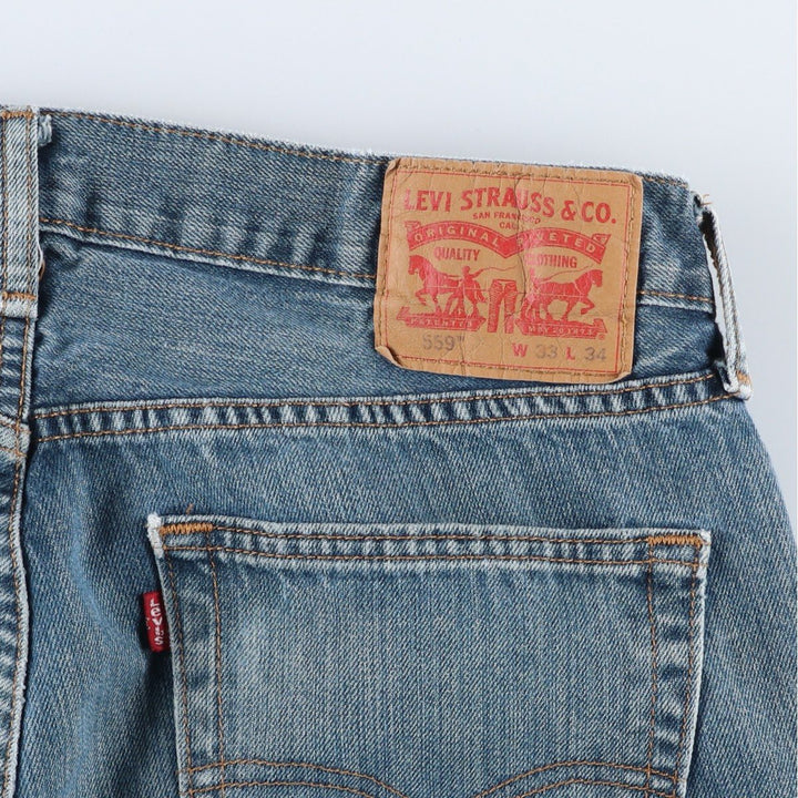 Levi's 559-0733 Men's Straight Denim Pants, Size W34 cotton blue type Vintage Second Hand