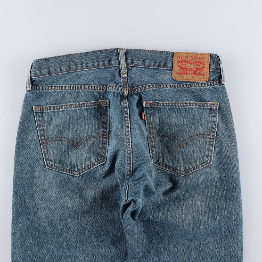 Levi's 559-0733 Men's Straight Denim Pants, Size W34 cotton blue type Vintage Second Hand
