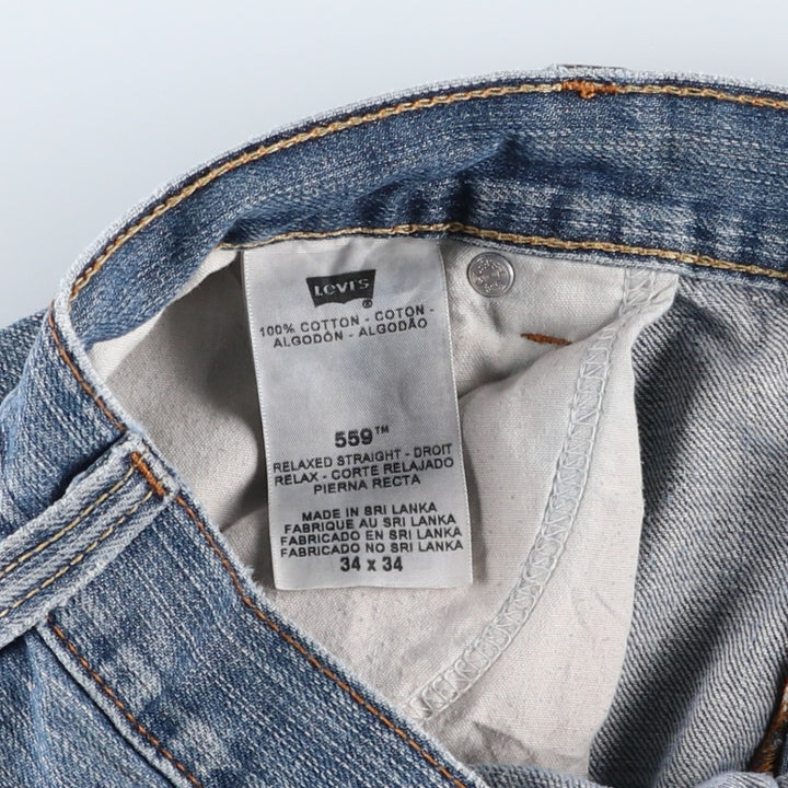 Levi's 559 RELAXED STRAIGHT straight denim pants for men, equivalent to w33 cotton blue type Vintage Second Hand