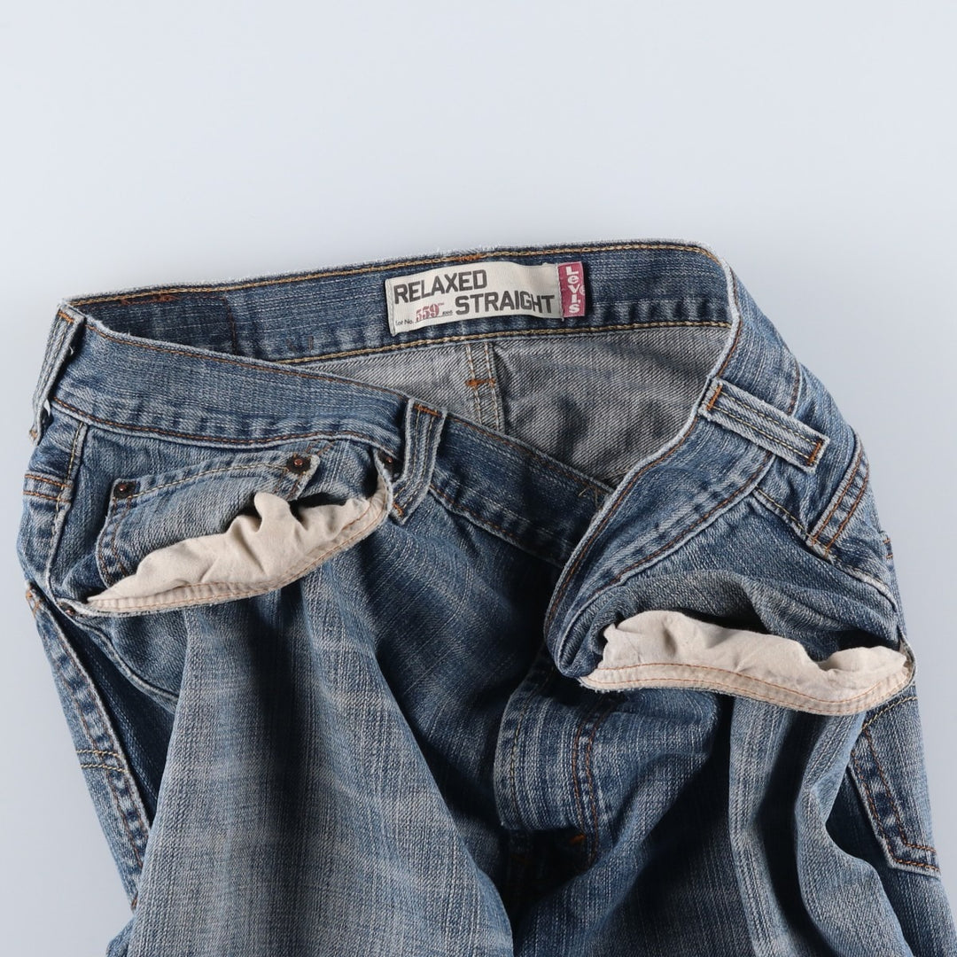 Levi's 559 RELAXED STRAIGHT straight denim pants for men, equivalent to w33 cotton blue type Vintage Second Hand
