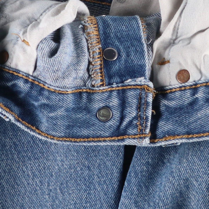 Levi's 501 Straight Leg Button-Fly Painted Denim Pants, Men's Size W30 cotton blue type Vintage Second Hand