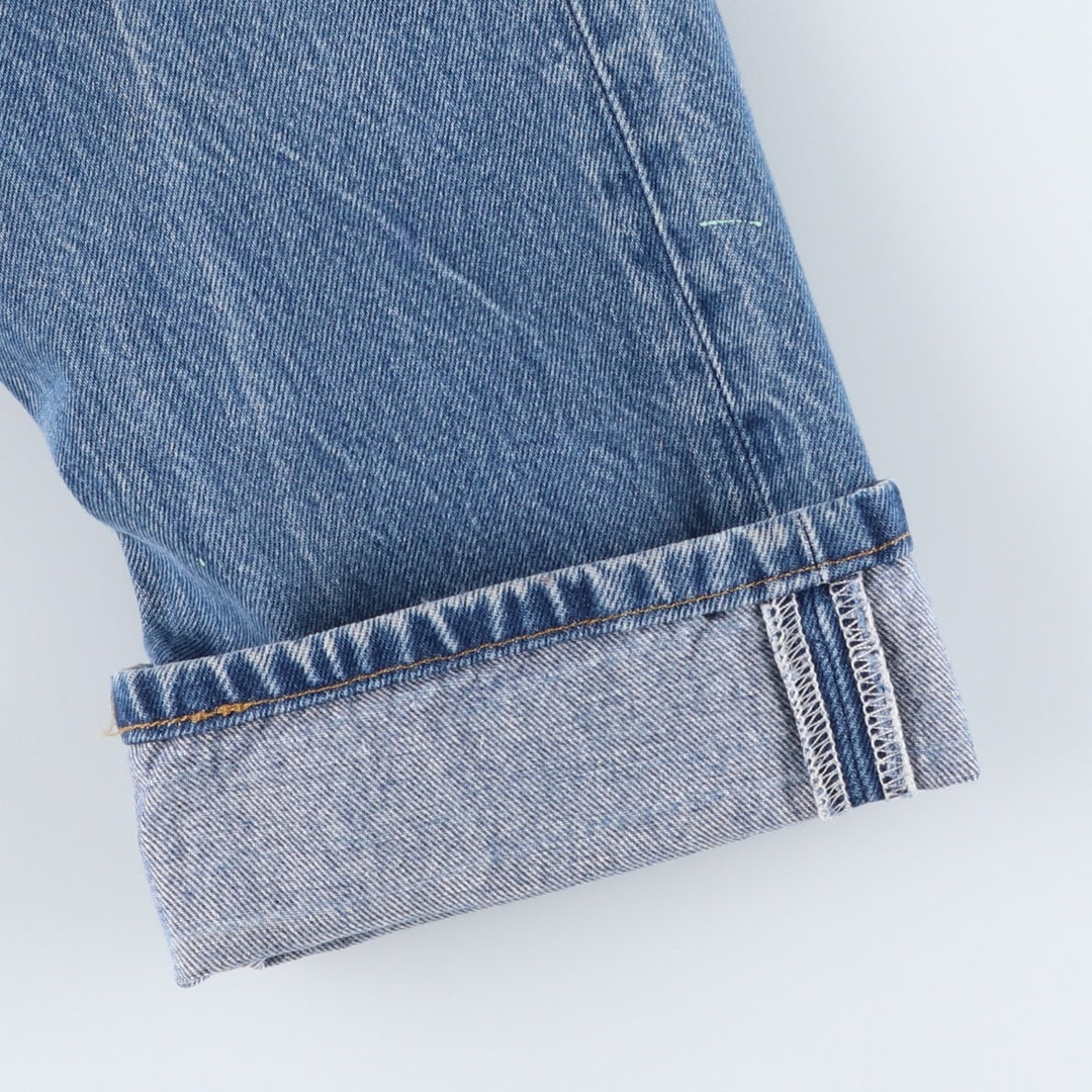 Levi's 501 Straight Leg Button-Fly Painted Denim Pants, Men's Size W30 cotton blue type Vintage Second Hand