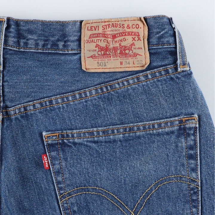 Levi's 501-0194 Straight Denim Pants, Men's, Size W34 cotton blue type Vintage Second Hand
