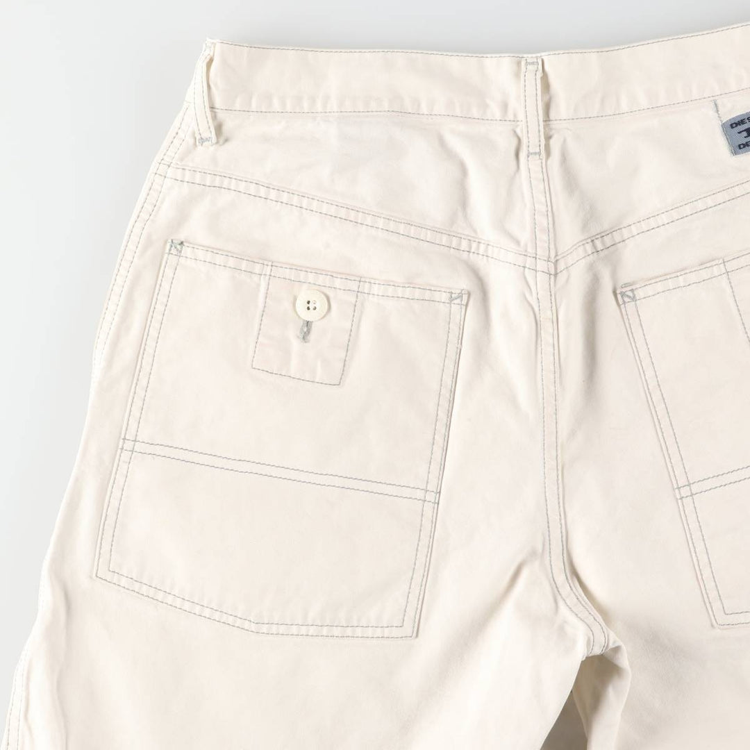 Vintage 90s-00'S Diesel cotton pants, men's size W32. cotton white type Vintage Second Hand
