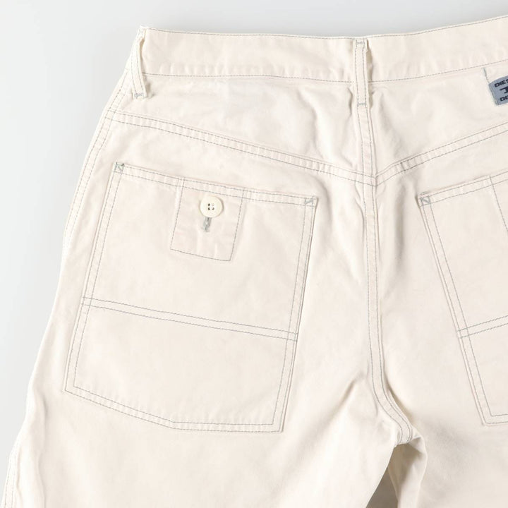 Vintage 90s-00'S Diesel cotton pants, men's size W32. cotton white type Vintage Second Hand