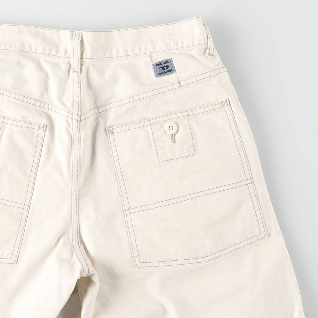 Vintage 90s-00'S Diesel cotton pants, men's size W32. cotton white type Vintage Second Hand