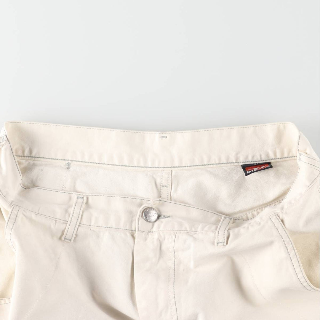 Vintage 90s-00'S Diesel cotton pants, men's size W32. cotton white type Vintage Second Hand