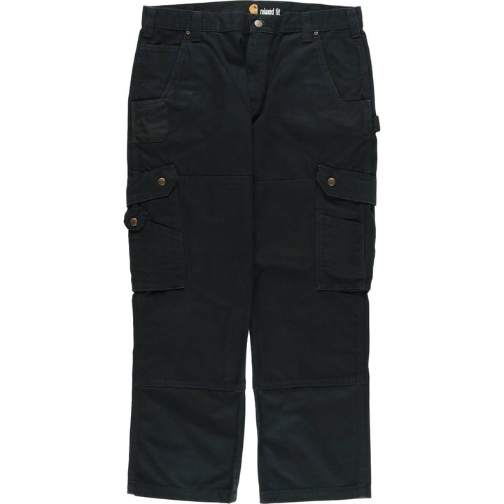 Carhartt Relaxed Fit Ripstop Work Pants, Men's, Size W37 cotton black type Vintage Second Hand
