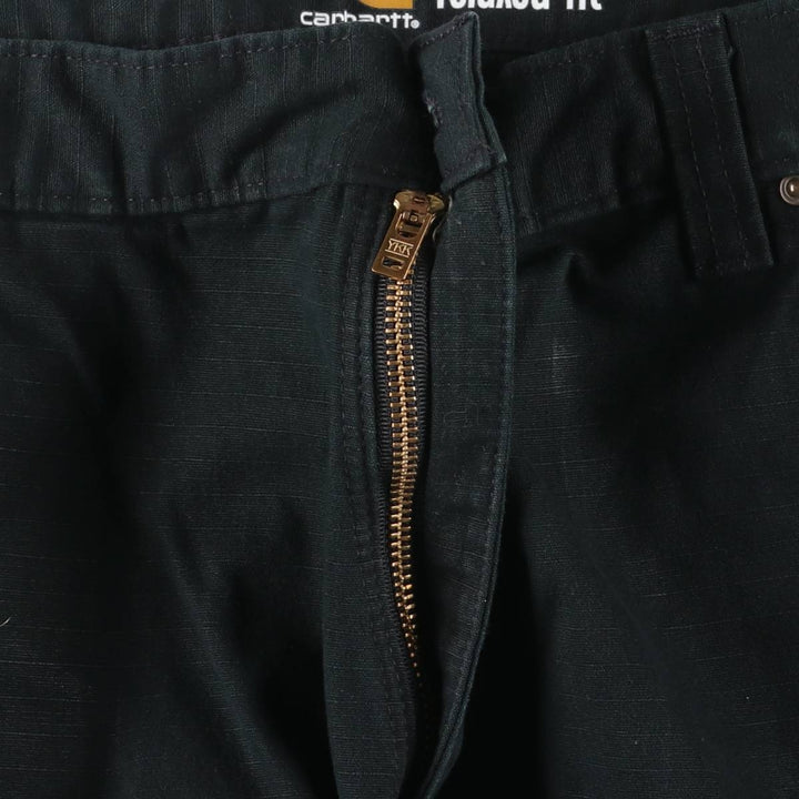 Carhartt Relaxed Fit Ripstop Work Pants, Men's, Size W37 cotton black type Vintage Second Hand