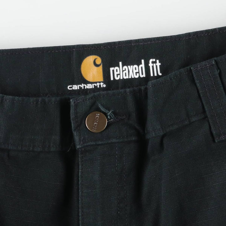 Carhartt Relaxed Fit Ripstop Work Pants, Men's, Size W37 cotton black type Vintage Second Hand