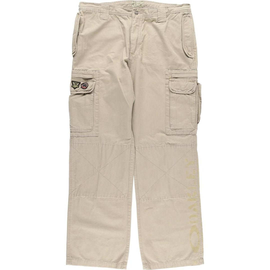 2000'S Oakley cargo pants, men's size XL cotton Beige type Vintage Second Hand