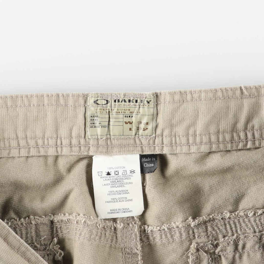 2000'S Oakley cargo pants, men's size XL cotton Beige type Vintage Second Hand