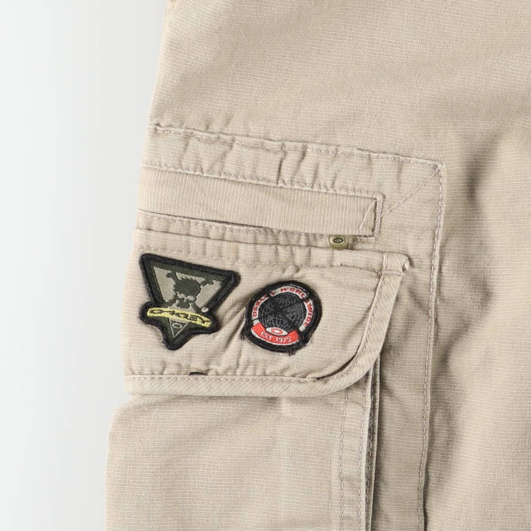 2000'S Oakley cargo pants, men's size XL cotton Beige type Vintage Second Hand