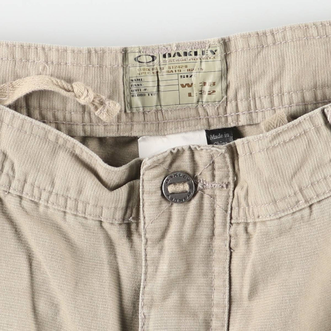 2000'S Oakley cargo pants, men's size XL cotton Beige type Vintage Second Hand