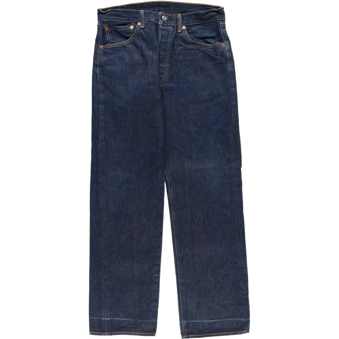 Levi's 501 straight denim pants for men, size W32 cotton navy blue type Vintage Second Hand