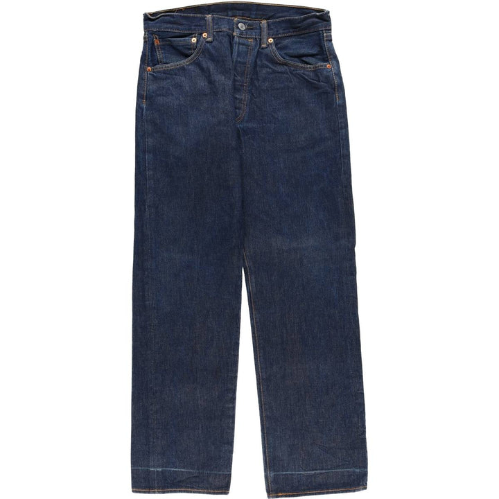 Levi's 501 straight denim pants for men, size W32 cotton navy blue type Vintage Second Hand