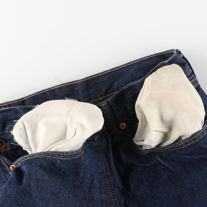 Levi's 501 straight denim pants for men, size W32 cotton navy blue type Vintage Second Hand
