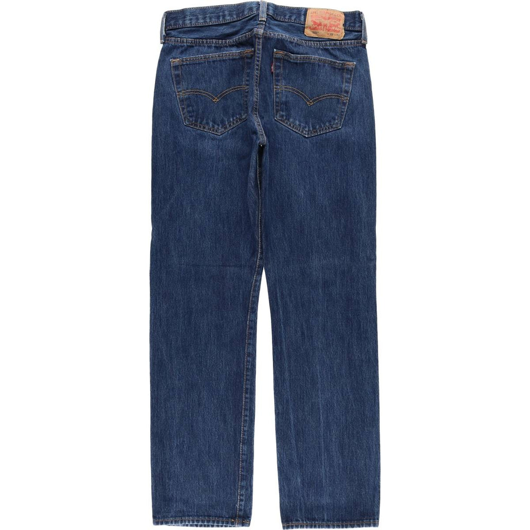 Levi's 501 straight denim pants for men, size W32 cotton navy blue type Vintage Second Hand