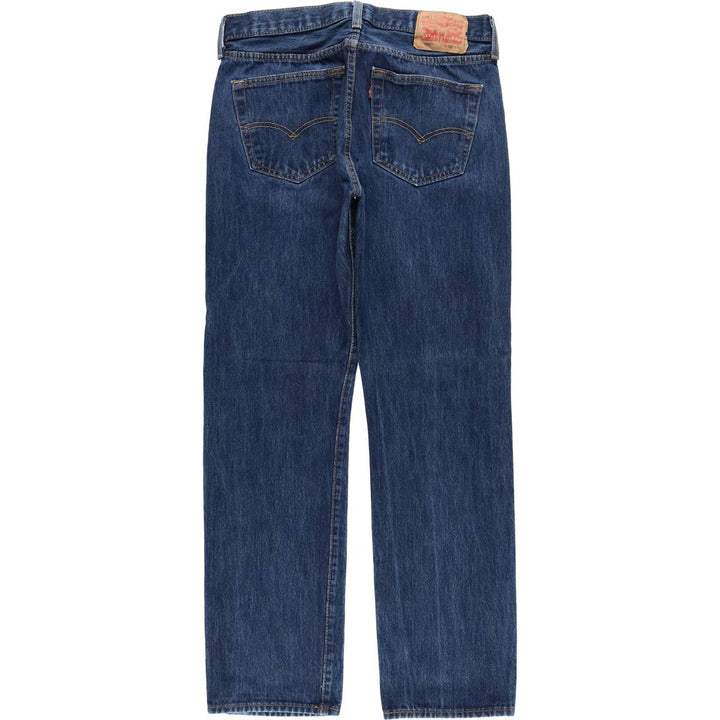 Levi's 501 straight denim pants for men, size W32 cotton navy blue type Vintage Second Hand