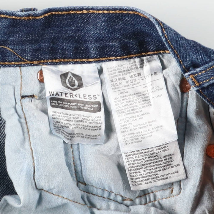 Levi's 501 straight denim pants for men, size W32 cotton navy blue type Vintage Second Hand