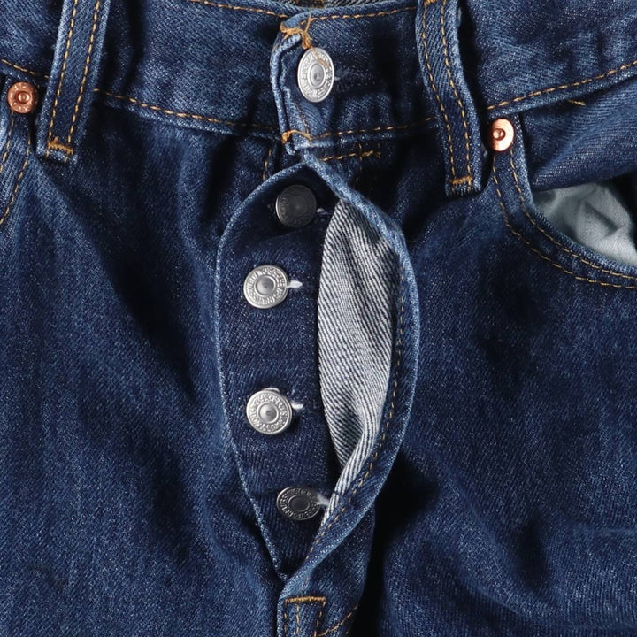 Levi's 501 straight denim pants for men, size W32 cotton navy blue type Vintage Second Hand