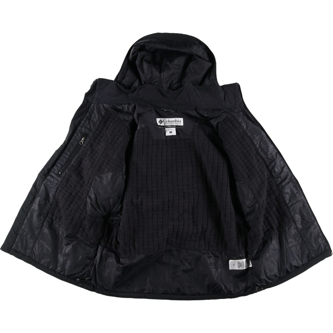 2000'S Columbia OMNI-SHIELD Hooded Padded Softshell Jacket, Men's Size L polyester black type Vintage Second Hand