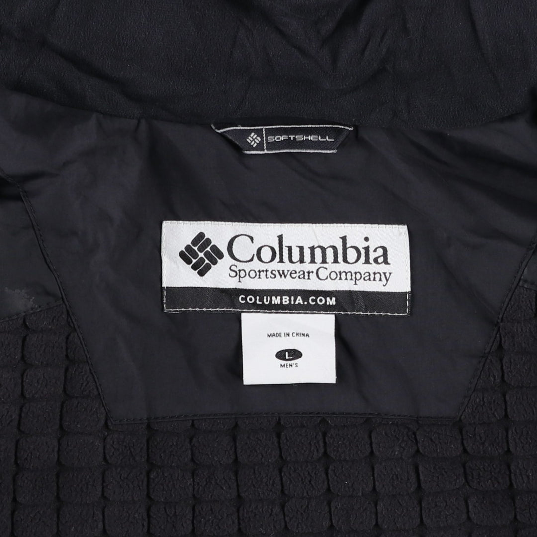 2000'S Columbia OMNI-SHIELD Hooded Padded Softshell Jacket, Men's Size L polyester black type Vintage Second Hand