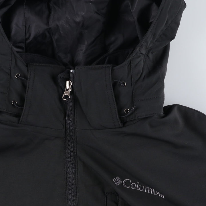 2000'S Columbia OMNI-SHIELD Hooded Padded Softshell Jacket, Men's Size L polyester black type Vintage Second Hand