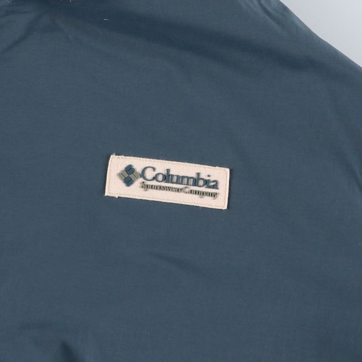 Columbia Camouflage Pattern Reversible Fleece and Nylon Parka, Men's Size L Nylon blue type Vintage Second Hand