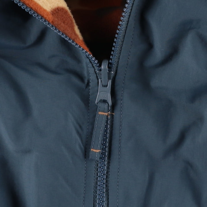 Columbia Camouflage Pattern Reversible Fleece and Nylon Parka, Men's Size L Nylon blue type Vintage Second Hand